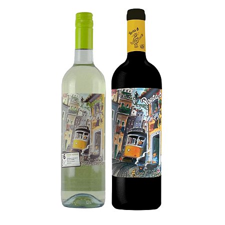 Kit 2 Vinhos Tinto e Branco Português Porta 6 750ml