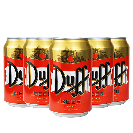 Kit Cerveja Duff Beer Lager Lata 330ml 6 Unidades