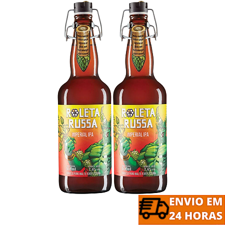 Kit Cerveja Roleta Russa Imperial IPA 500ml 2 Unidades