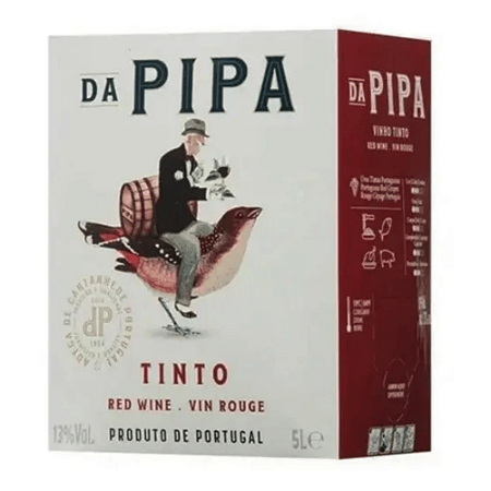 Vinho  Tinto Português Da Pipa Bag in Box 5 Litros