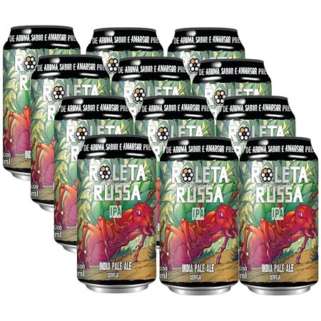 Cerveja Artesanal Roleta Russa India Pale Alevermelho Lata 350ml 12 U