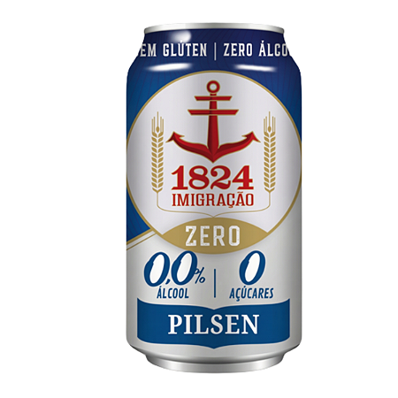 Cerveja Imigracao 0,0% Álcool Pilsen Lata 350ml Sem Glúten