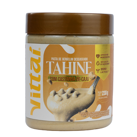 Pasta De Gergelim Tahine Com Castanha-de-caju Vittaí 230g