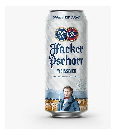 Cerveja Alemã Hacker Pschorr Weissbier Lata 500ml