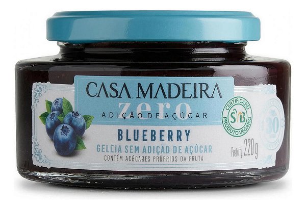 Geleia Zero Açúcar Blueberry Casa Madeira 220g