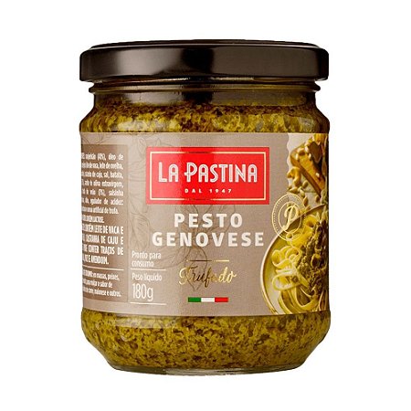 Molho Pesto Genovese Trufado Italiano La Pastina 180g