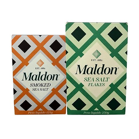 Kit 1 Sal Maldon 250g  e 1 Sal Maldon Defumado Smoked 125g