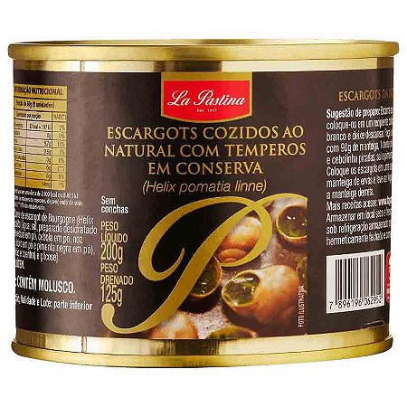 Escargot Frances La Pastina SEM Concha 24 unid 125 gr