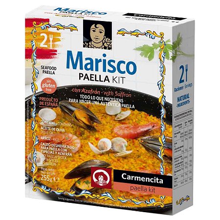 Kit Paella Frutos do Mar Espanhol Carmencita 255 gr