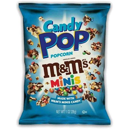 Pipoca Candy Pop Popcorn Coberta De Chocolate M&M Mini 28 gr