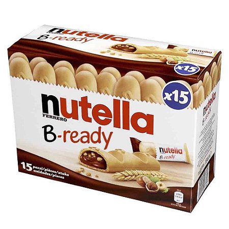 Nutella B-ready Biscoitos Wafer Com Creme Nutella Kit c/ 15