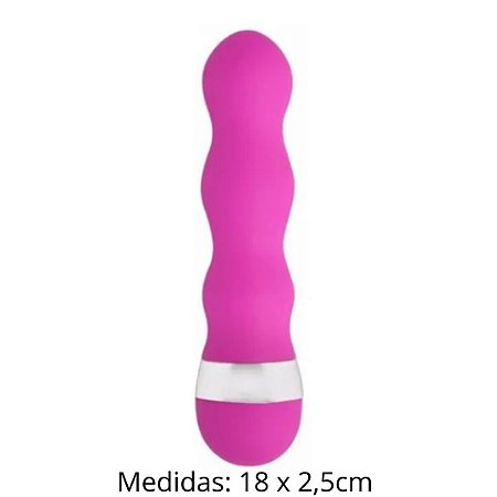 Vibrador Escalonado Textura Aveludada - 18x2,5cm