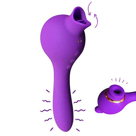 Vibrador com Língua e Sucção