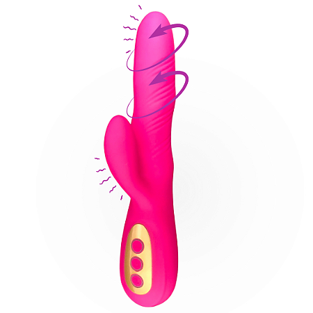 Vibrador com Movimento em Ondulações e Estimulador do Clitóris