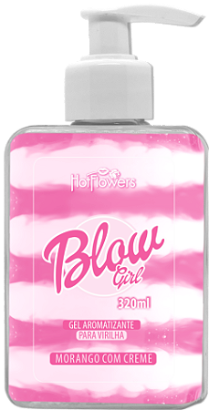 Blow Girl - Gel beijável aromatizante para virilha - Morango com Creme 320ml