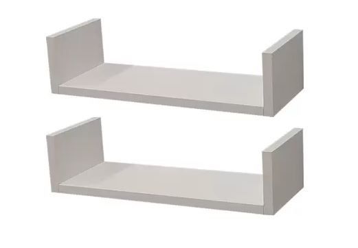 Par De Mini Prateleira modelo U 30cm Para Decoração De Parede