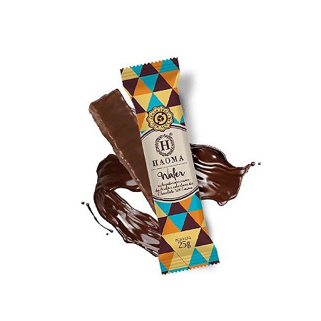 Wafer Recheado com Creme de Avelã e Cobertura de Chocolate 56% Cacau 25g