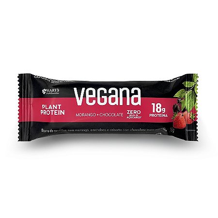 Barra de Proteína Vegana Morango + Chocolate 70g