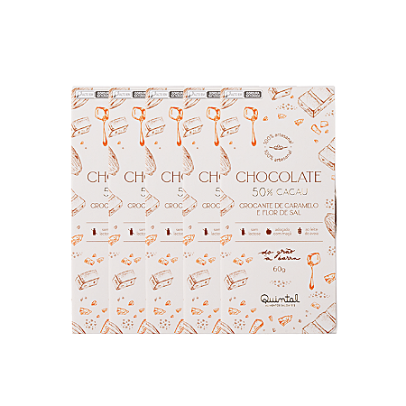 5 Barras de Chocolate Caramelo 60g