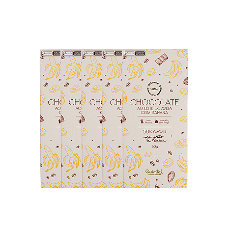 5 Barras de Chocolate Banana 60g