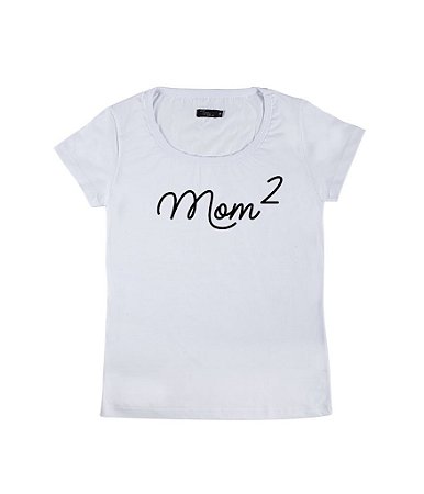 Camiseta Baby Look Feminina Mãe de 2 Funny T-Shirts