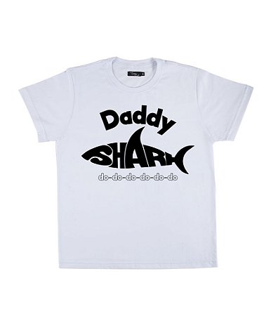 Camiseta Masculina Daddy Shark Funny T-Shirts
