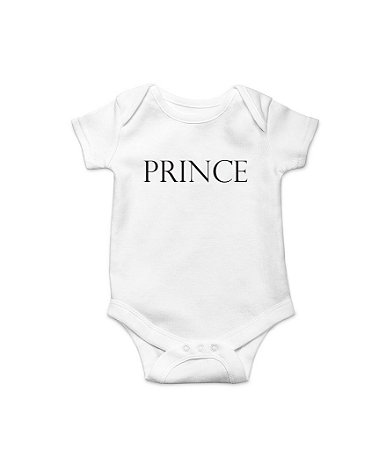 Body de Bebê Prince em Suedine 100% Algodão Fio Egípcio Funny T-Shirts
