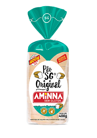 Pão Fatiado Original Sem Glúten Aminna, 400g - ID: 184