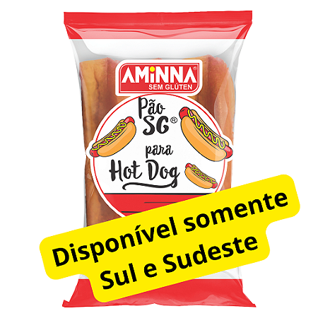 Pão sem Glúten tipo Hot Dog, Aminna, 270g (c/ 3 unidades) - ID: 252