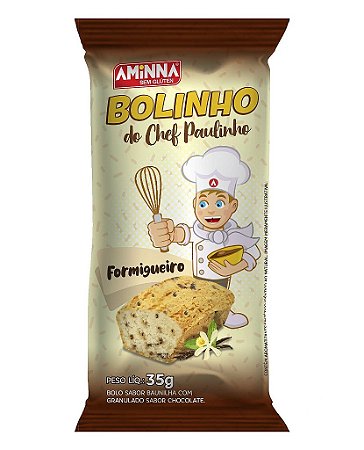 Bolinho do Chef Paulinho Sem Glúten Formigueiro Aminna, 35g - ID: 205