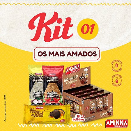 Kit Aminna Os Mais Amados Sem Glúten - Opção 01