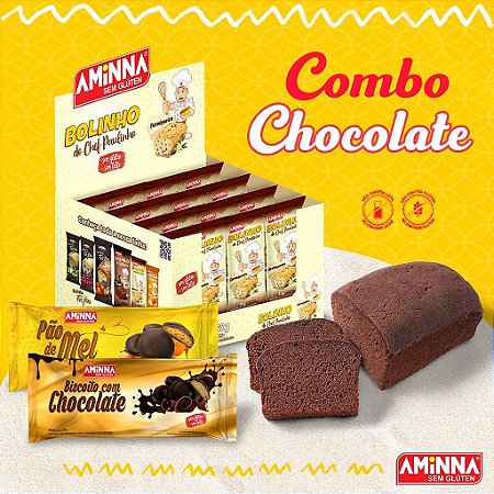 KIT de Chocolate ou Páscoa Aminna Sem Glúten e Sem Leite