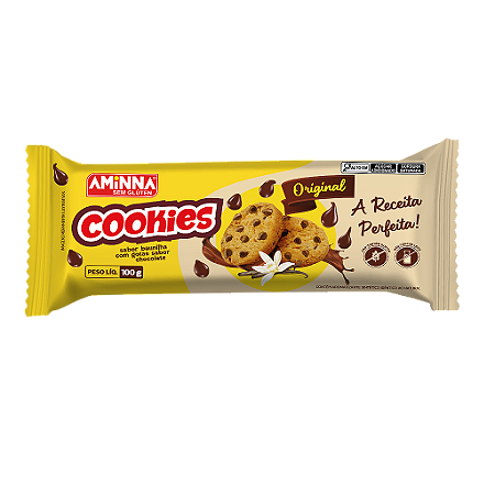 Cookies Original Sem Glúten Aminna 12 unidades de 100g - ID: 237