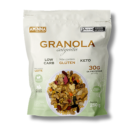 Granola Salgada Sem Glúten Aminna SG - 250 g - ID: 248