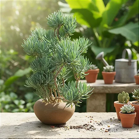 Suculenta Azul - Senecio Ficoides