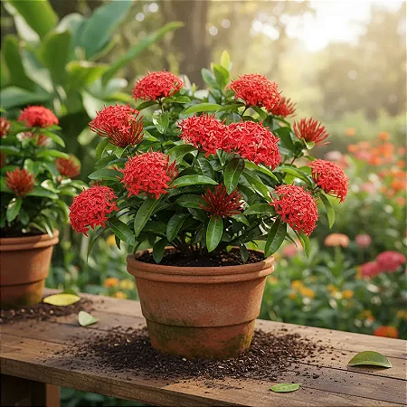 Mini Ixora Vermelha