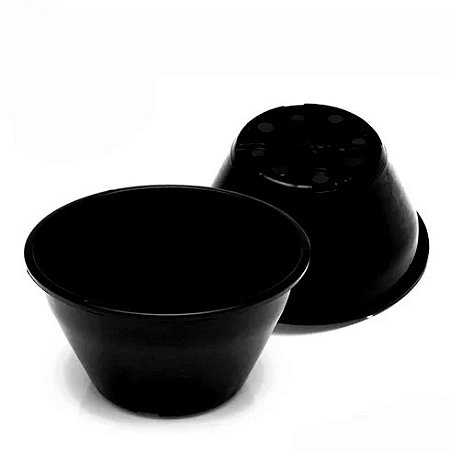 Vaso Preto Tipo Cuia Pote 12