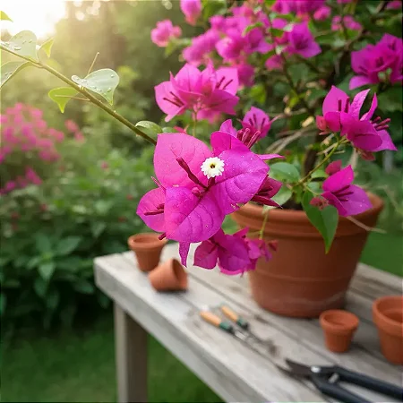 Planta Trepadeira Primavera Fúcsia (60 CM)