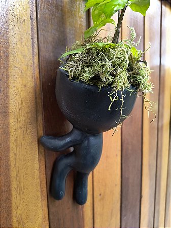 Cachepot Robert com Braço na Lateral Preto