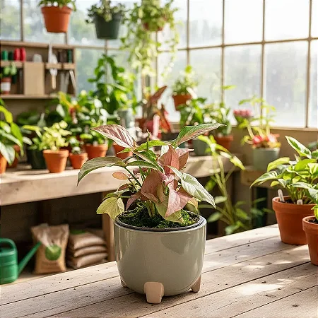 Singônio 'Regina Red' - Syngonium podophyllum 'Regina Red'