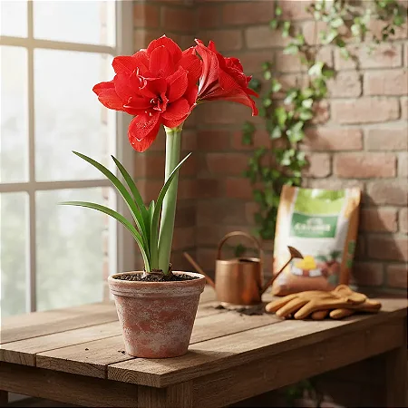 Amaryllis 'Red Bull' - Hippeastrum hybrid