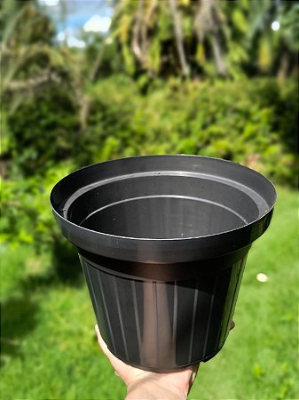 Vaso Preto Redondo Pote 25