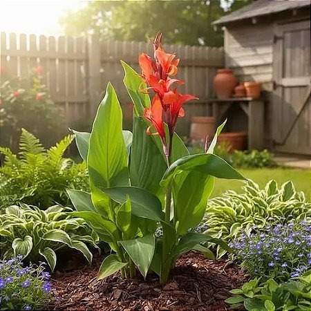 Cana-da-india ou Canna Indica vermelha