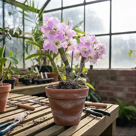 Denbrobium Nobile Rosa, Branco e Amarelo