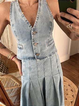 Colete Kansas Jeans Claro