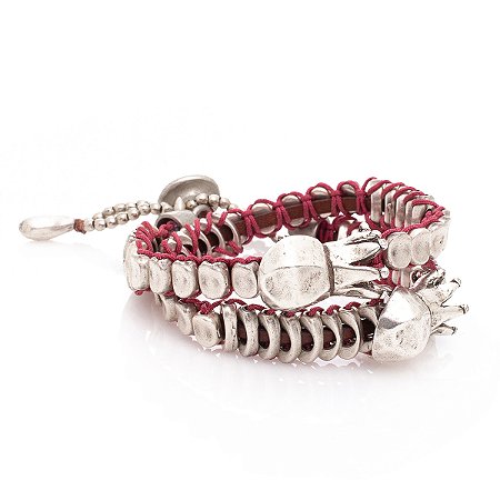 Pulseira Duas Voltas Ilhéus Prata