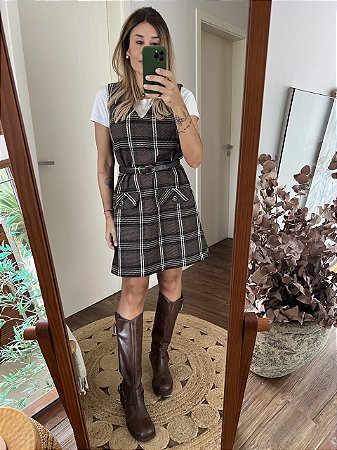 Vestido Escócia Marrom