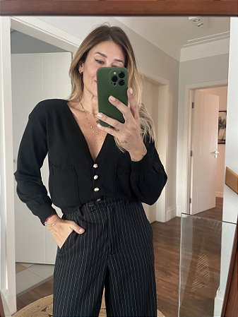 Cardigan Ralph Preto