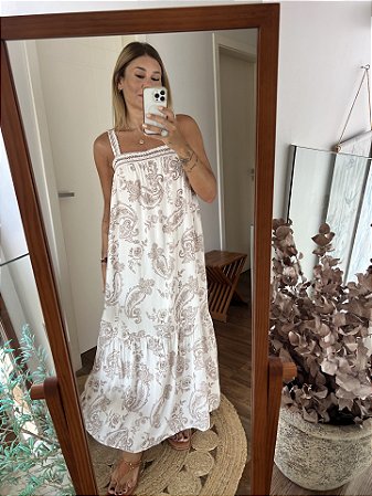 Vestido Paisley Marrom