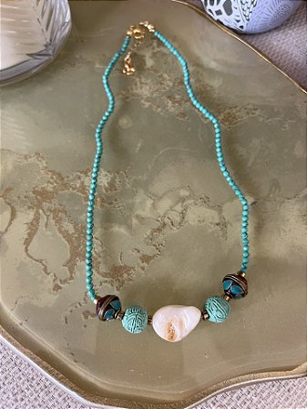 Colar Praia de Itaquanduba Turquesa